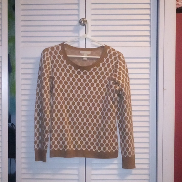 Banana Republic (size small) Beige Hexagon Sweater - Picture 1 of 4